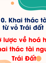 Bài 30. Sơ lược về hóa học vỏ Trái Đất và khai thác tài nguyên từ vỏ Trái Đất